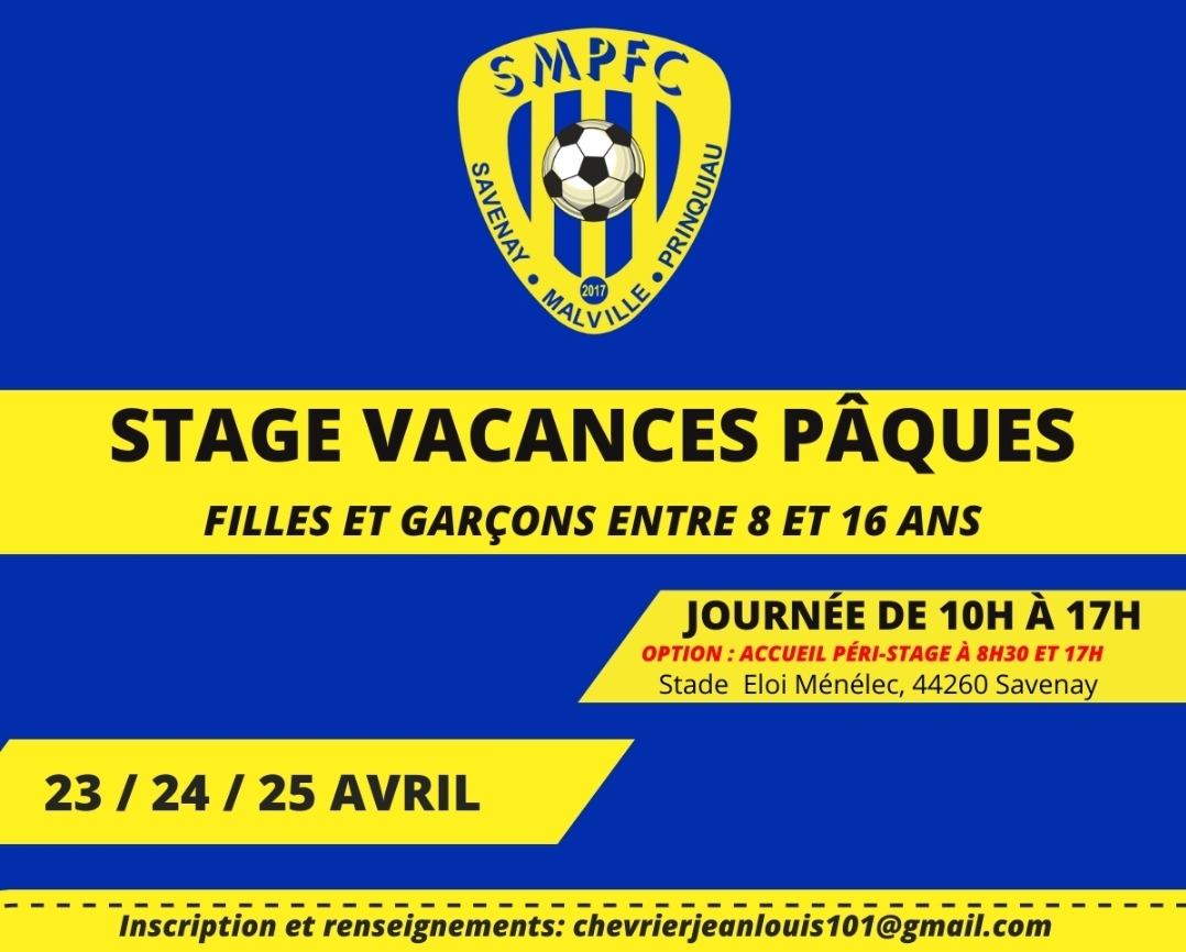 Stage Vacances D'avril: Programme 