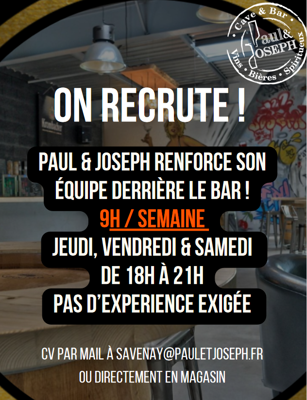 Chez Paul & Joseph on recrute