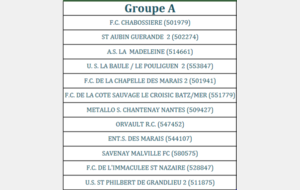 Seniors: Les groupes pour 2017/2018