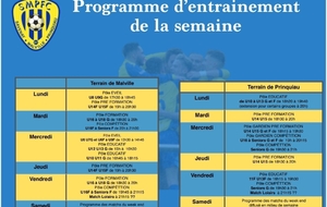 Programme de la semaine du 7 au 13 septembre 