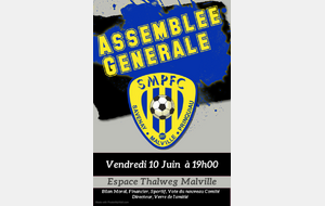 Assemblée Générale ce vendredi à 19h à Malville 