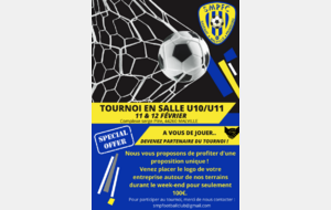 Recherche sponsors pour affichage panneaux publicitaires le tournoi en salle 