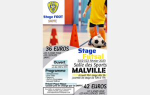 Stage Futsal Vacances de Février 