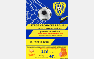 Stage vacances de Pâques 🔔
