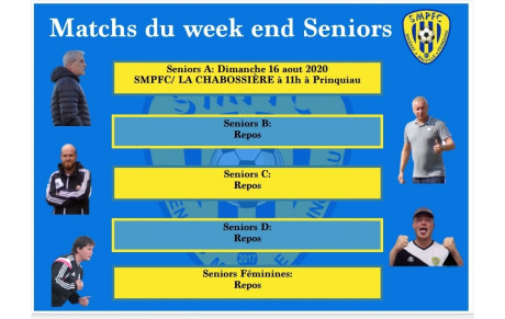 Premier match de la saison ce week end 