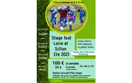 Stage d'été Loire et Sillon au stade Eloi Menelec de Savenay cet été
