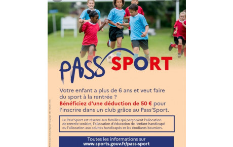 Quelques informations sur la Pass Sport 