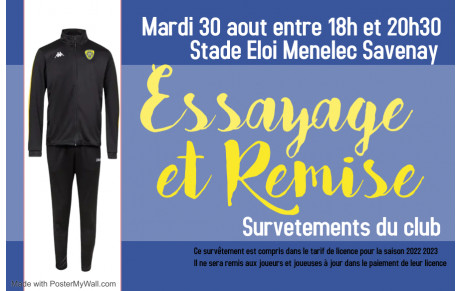 Nouvelle séance d'essayage et remise des premiers suvêtemens