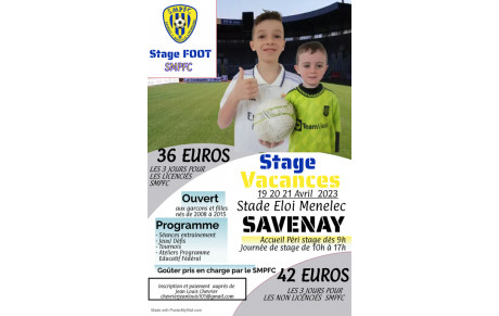 Stage Vacances d'Avril 