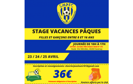 Stage de Pâques 🟡🔵
