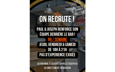 Chez Paul &amp; Joseph on recrute