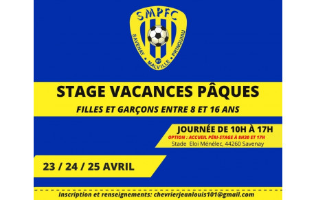 Stage Vacances D'avril: Programme 