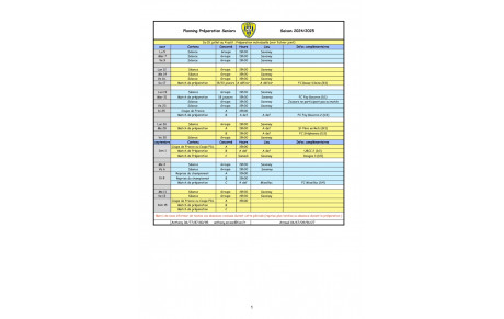 Infos début de saison seniors