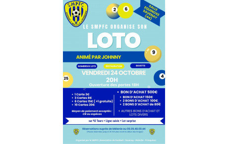 ✨ Le grand loto du SMPFC arrive ! ✨