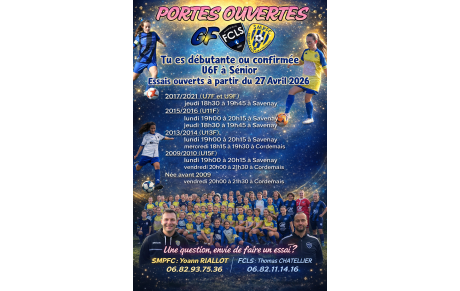 Portes Ouvertes Féminines 🟡🔵