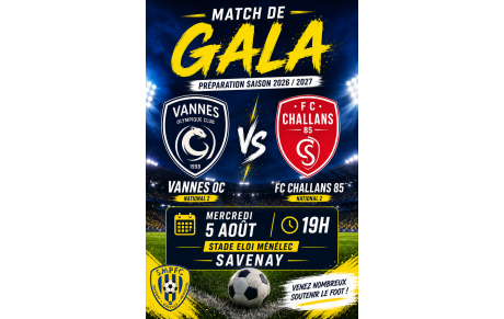 Match de gala Vannes OC vs FC Challans 85